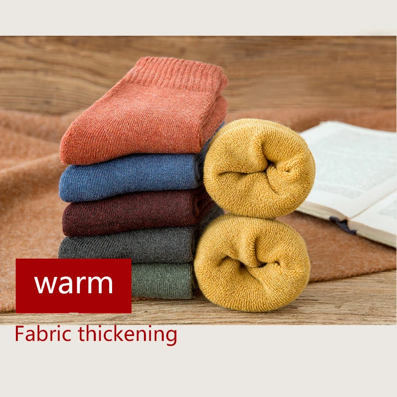 

Socks Winter Warm Women Colored Cotton Plus Velvet Thickening Socks Breathable And Sweat-absorbing Fashion Sock warm towel socks