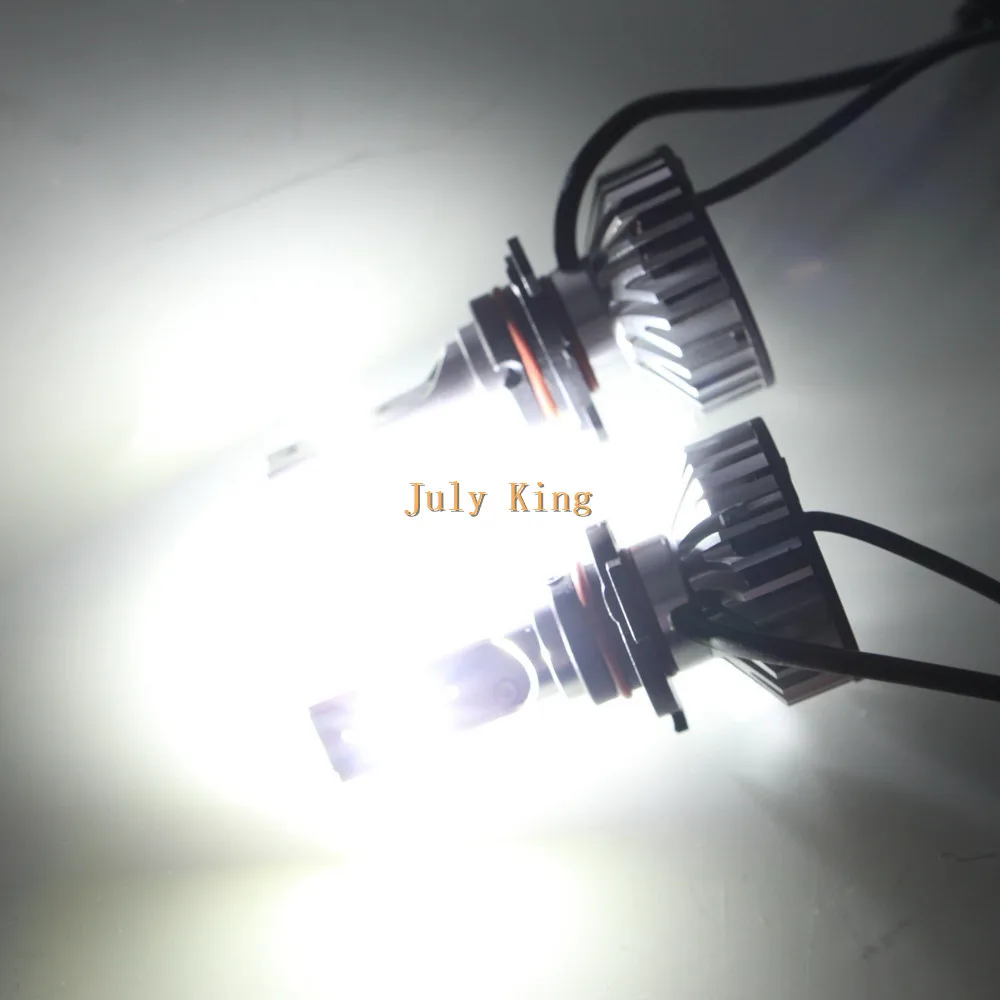 July King светодиодный светильник 5500K 9005 HB3 9006 HB4 9012 HIR2 35 Вт 5600LM лампа для конверсии Canbus