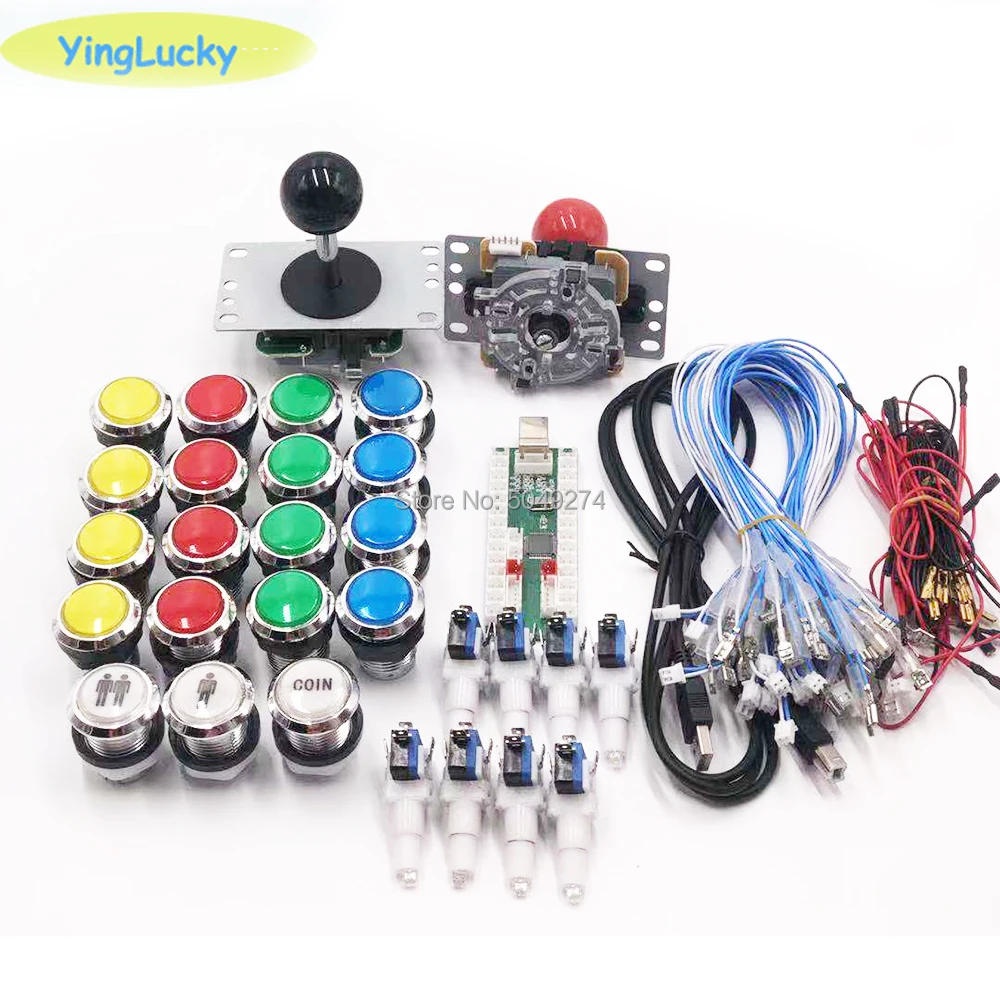 Нулевая задержка игровой Шкаф DIY комплект для 12 кнопочный джойстик sanwa 1 и 2 плеера