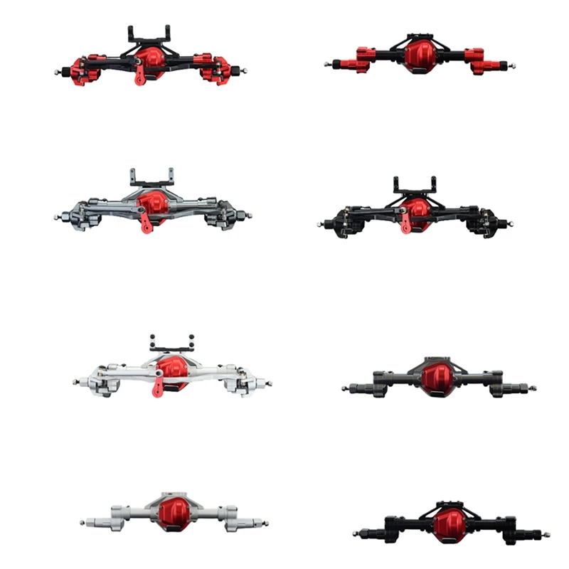 

Metal Front and Rear Portal Axle Set for 1/10 RC Rock Crawler Car Axial SCX10 & SCX10 II 90046 90047 Parts