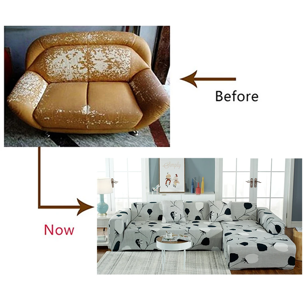 

Home Corner Sofa Cover For Living Room Elastic Stretch Couch Covers Waterproof L Shaped Slipcover Furniture Sofa Set Pillow Case