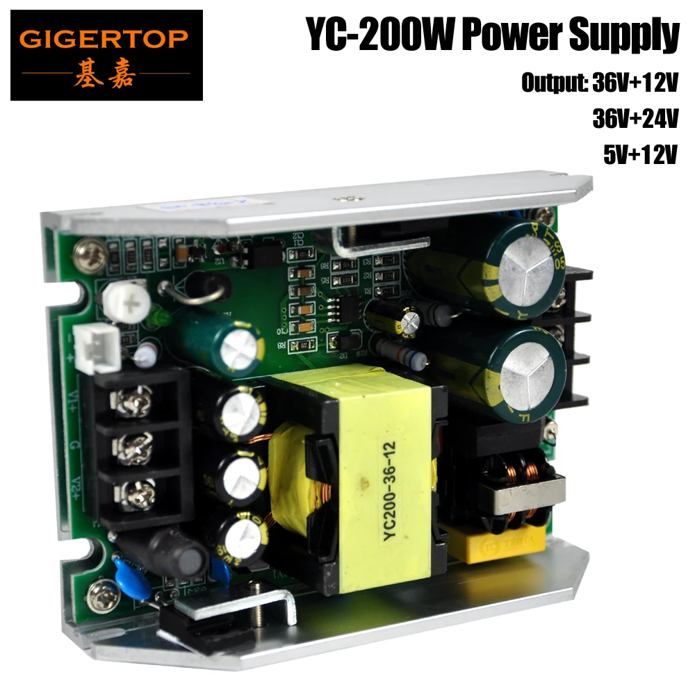 TIPTOP YC-COB200-2S COB Par Light 200W Stage Professional Projector Power Supply Aluminum Housing 12V/24V/38V/32V/36V Screw Con