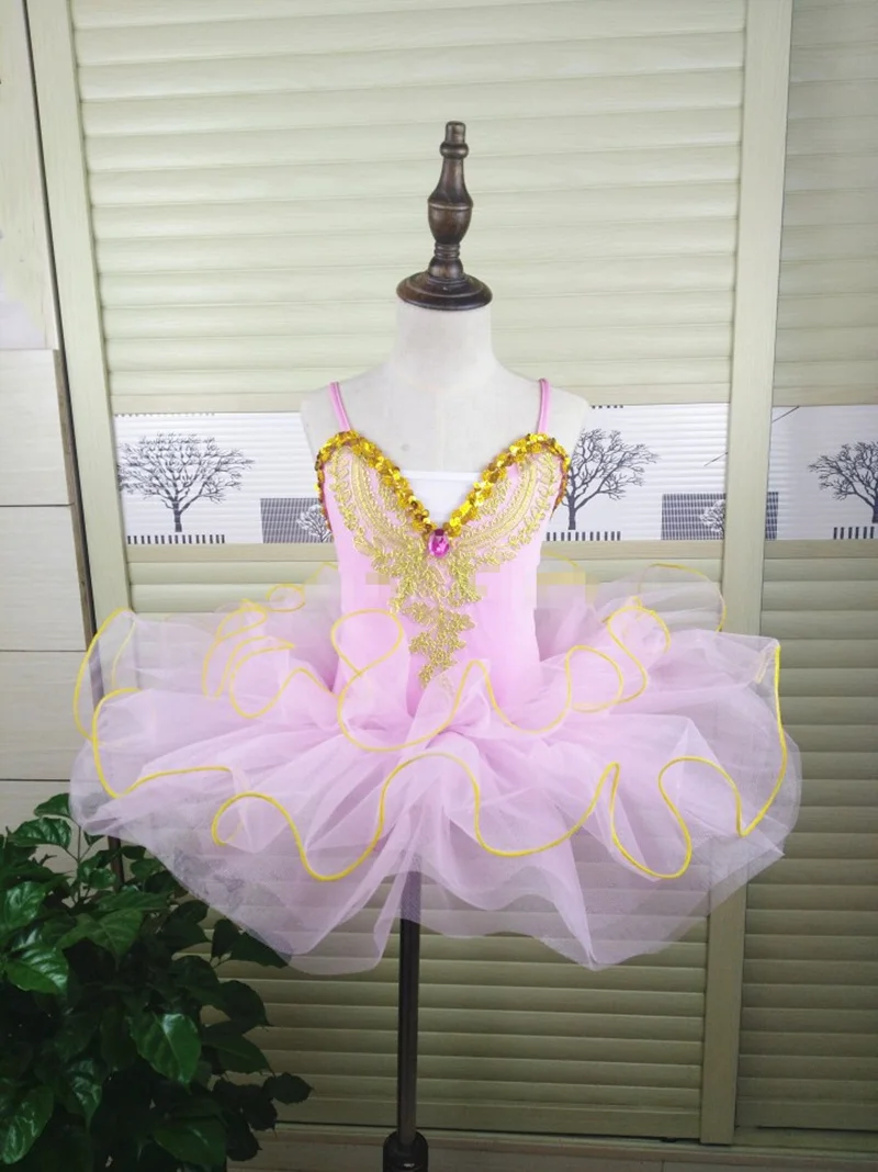 Гимнастический купальник Лебединое озеро для девочек балетная юбка-пачка платье