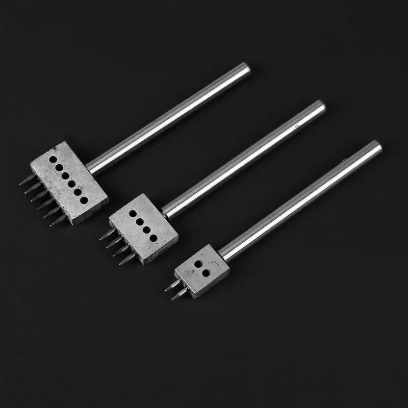 3 шт./компл. 4 мм круглые кожаные Дырокол Набор инструментов ручная работа