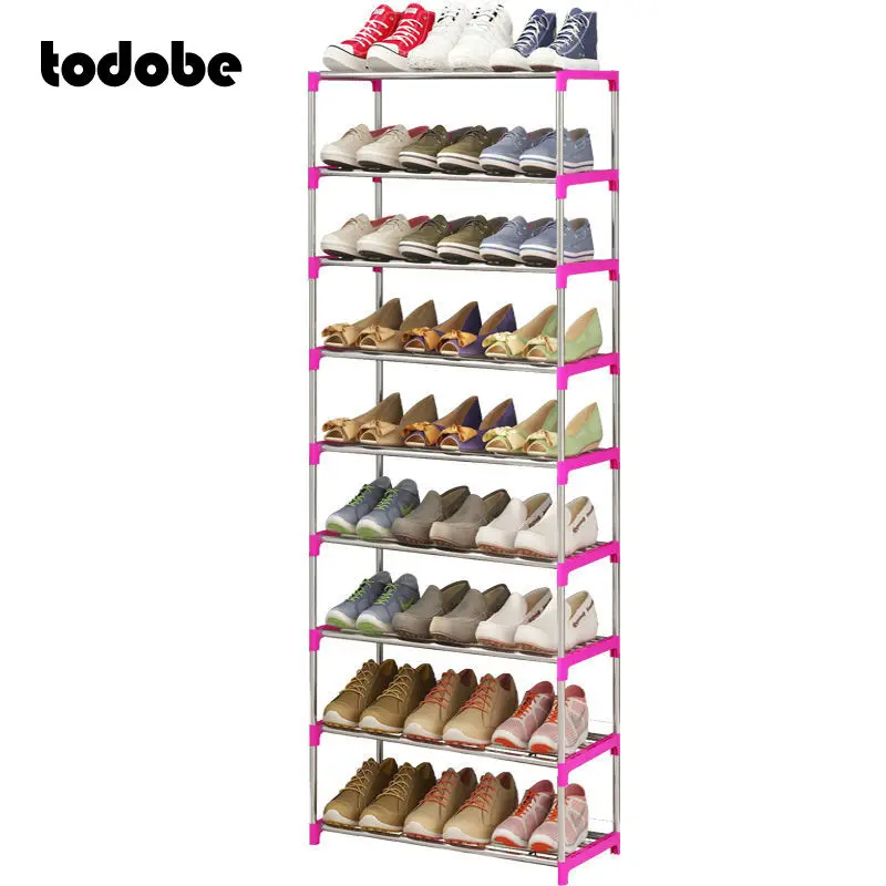 Multilayer Shoe Rack Easy to Install Iron Shelf Entryway Organizer Space Saver Waterproof Dustproof Cabinet | Мебель