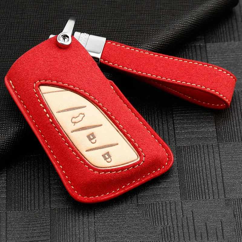 

Leather Car Key Cover Case Fob For Lexus UX200 UX250h ES200 ES300h ES350 US200 US260h LS350 LS500h 2018 2019
