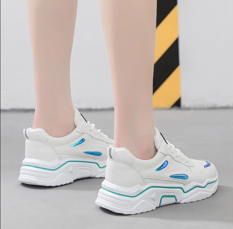 Женская Удобная обувь для бега Розовые кроссовки на массивной платформе LL-35