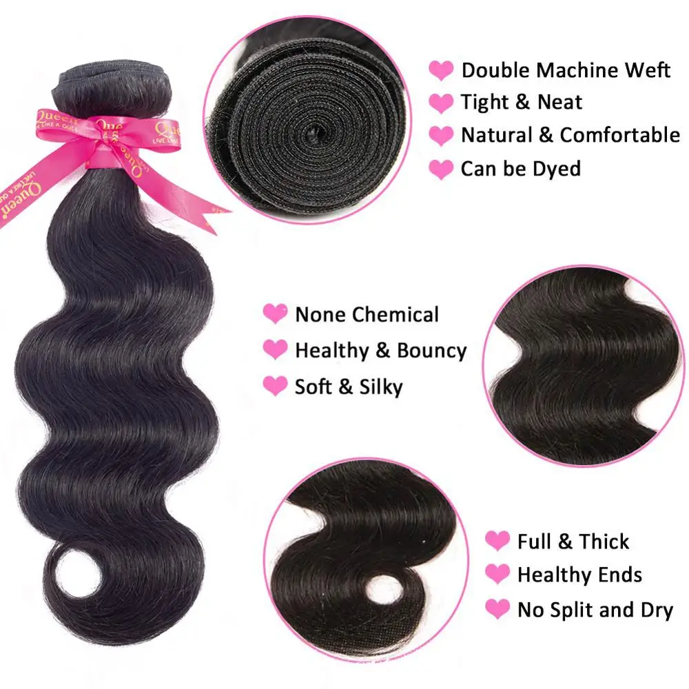 Волнистые бразильские человеческие волосы пряди 1/3 шт. 30 32 дюйма волнистые для