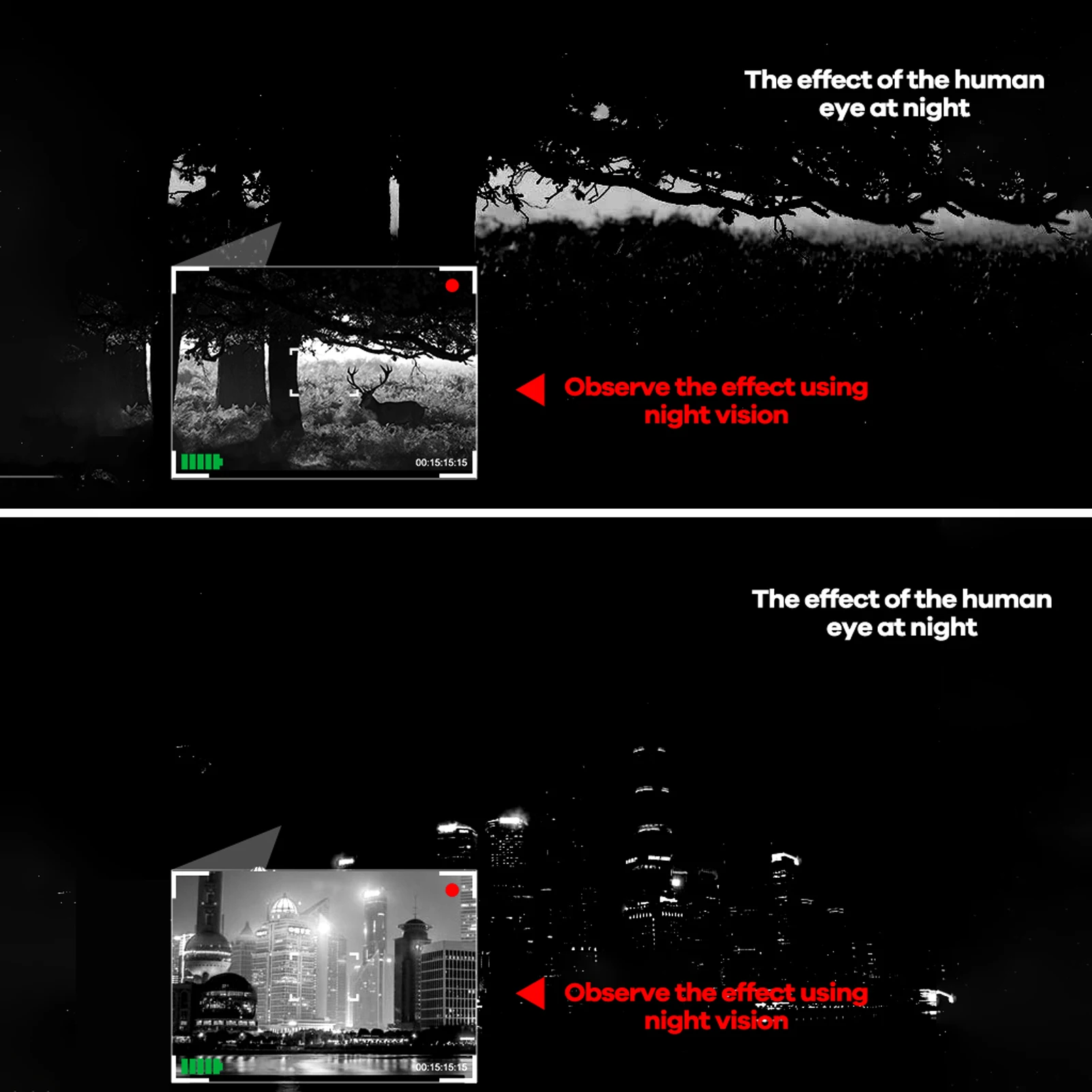 

8G Memory Card Digital Night Vision Monocular Infrared Monocular Night Vision Device Monitor for Outdoor Hunting Hiking Boating