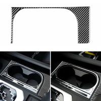 carbon fiber water cup holder frame cover sticker trim for toyota tundra2014 18 car accessories interior decoration parts