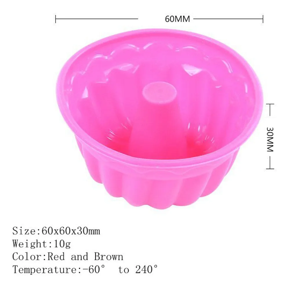 6 шт. формы для выпечки печенья маффинов Jello см круглый цветок силиконовые