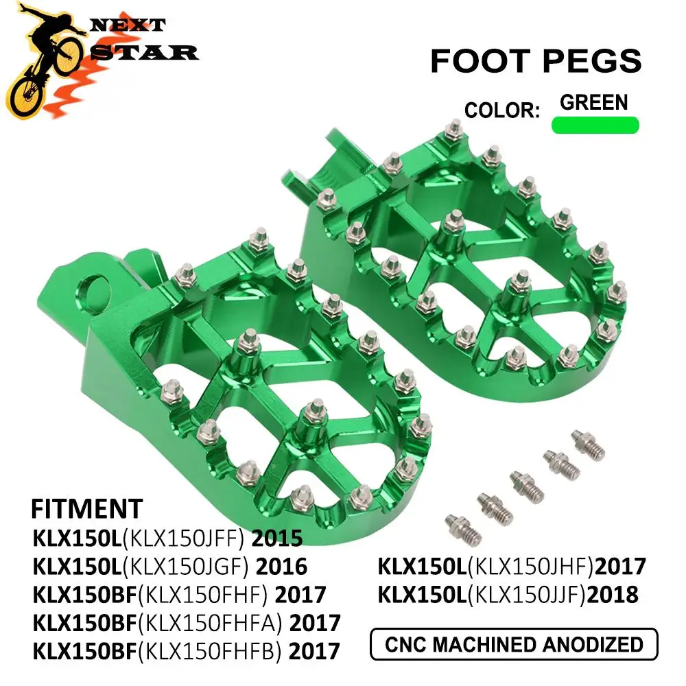 

For Kawasaki Footrest Footpegs Foot Pedal Foot Pegs For KLX150L KLX150BF KLX150BF KLX 150L 150L 150BF 2015 2016 2017 2018