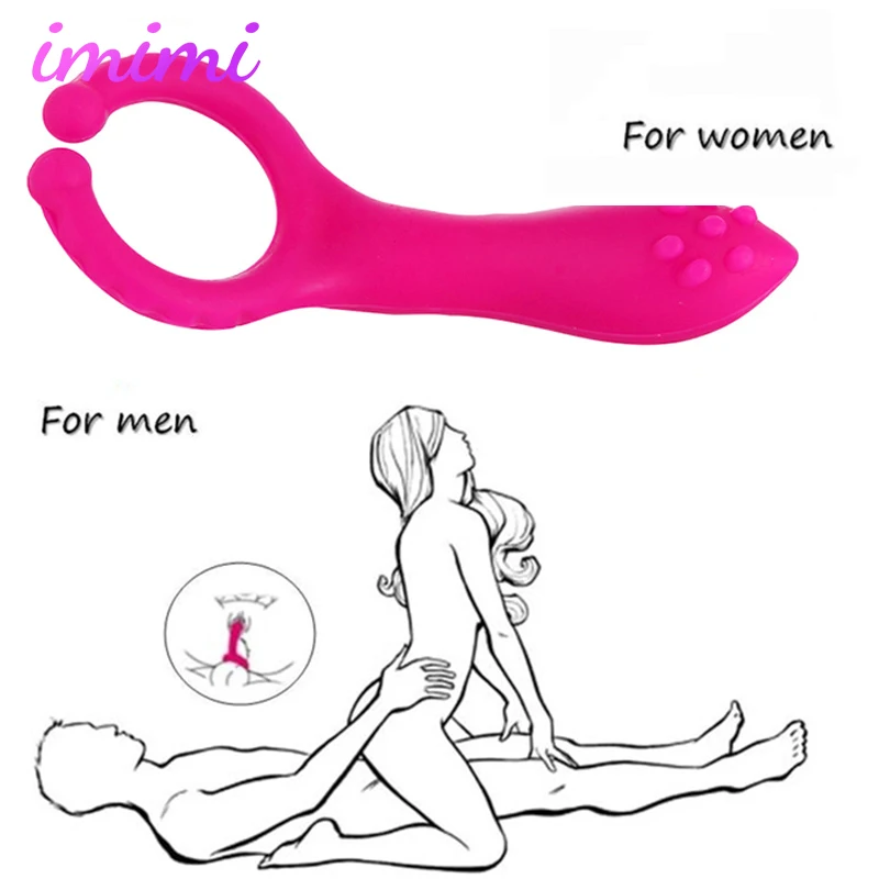 Silicone Clitoris Vagina Penis Stimulator Massager Adults Masturbation Sex Toys For Couples Climax Ring Female Male | Красота и