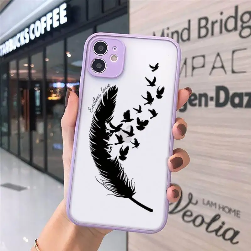 

Cute creative design pattern Phone Cases matte transparent For iphone 7 8 11 12 plus mini x xs xr pro max cover