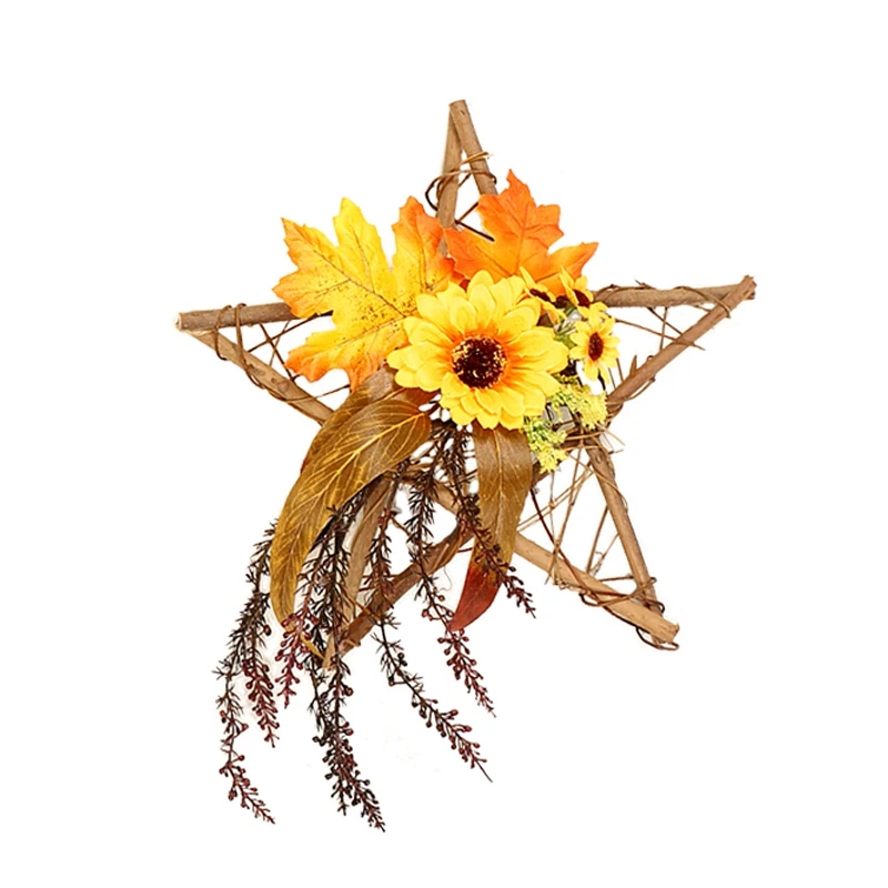 Подсолнух деревенский дом Декоративные искусственные венок из подсолнухов для