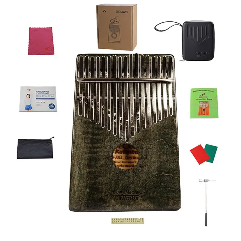 17 Key Wooden Thumb Piano Kalimba in C Music Instrument Toy Gift Portable Wooden Keyboard Percussion Musical Instrument Gift DIY
