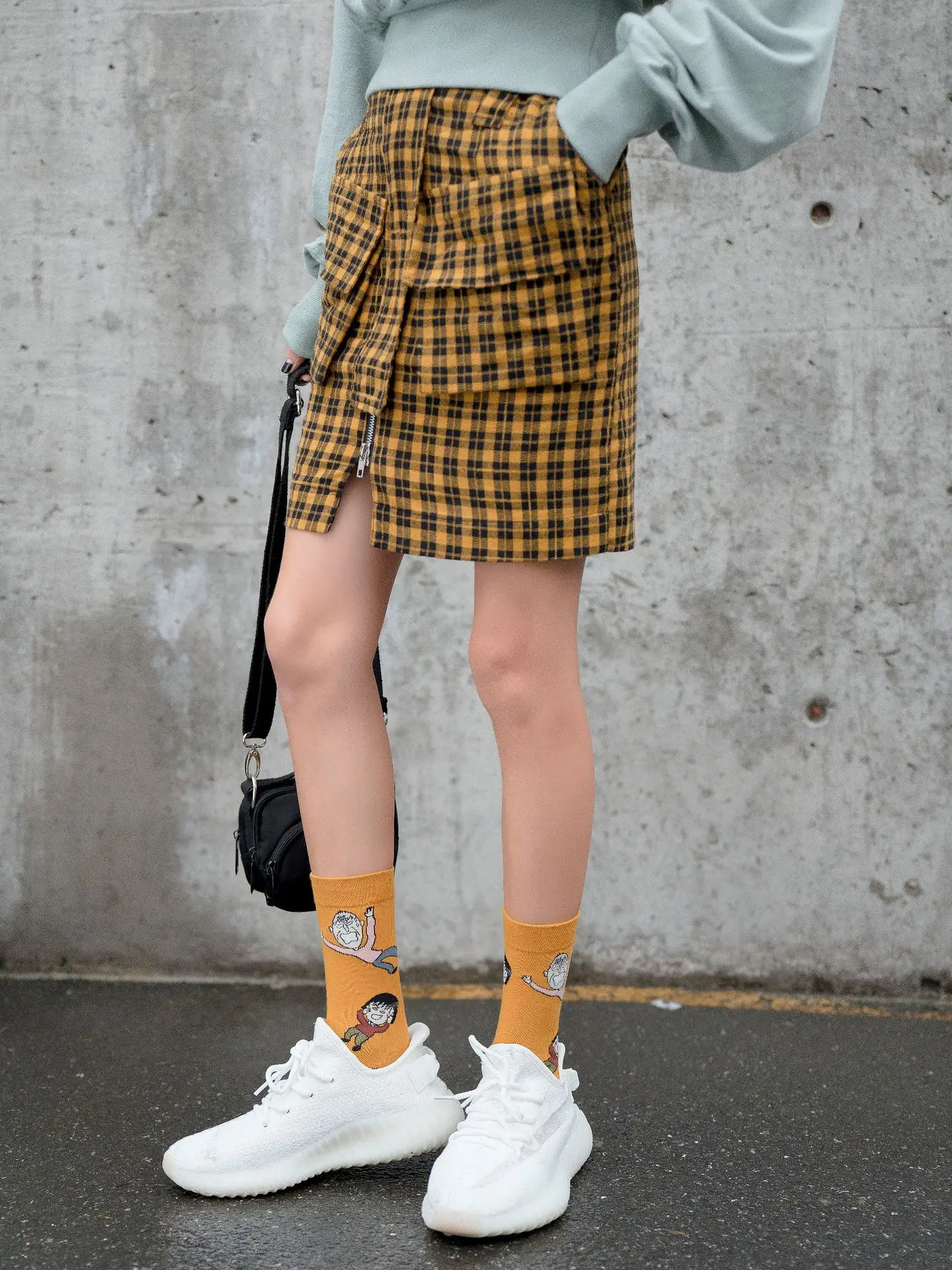 SP& CITY/5 пар, женские хлопковые носки с мультяшным принтом, женские,, Harajuku, забавные хипстерские носки для скейтборда, осень, Новое поступление, носки