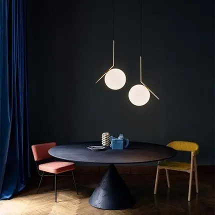 

Modern Pendant Lights Kitchen Fixtures For Dining Room Home Hanging Lamp Gold Glass Ball Restaurant Decor Lighting Lustre