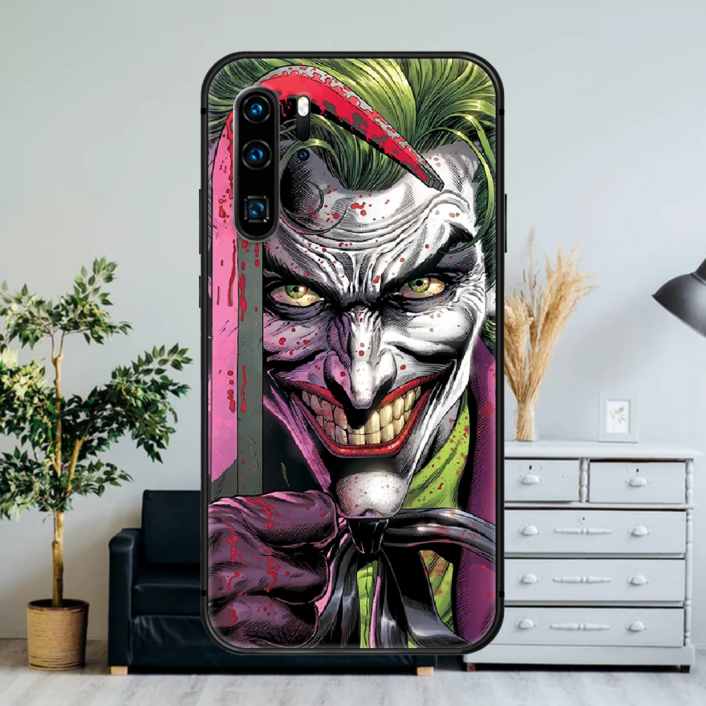 

Movie hot Superhero Joker Phone Case For Huawei P Mate Smart 10 20 30 40 Lite Z 2019 Pro black Waterproof 3D Cell Painting Back