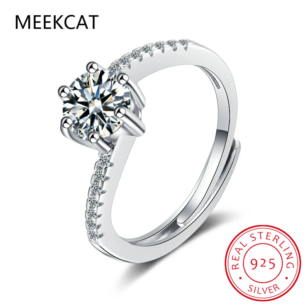 

Moissanite Ring 0.5CT 1CT 2CT 3CT VVS Lab Diamond Fine Jewelry for Women Wedding Party Anniversary Gift Real 925 Sterling Silver