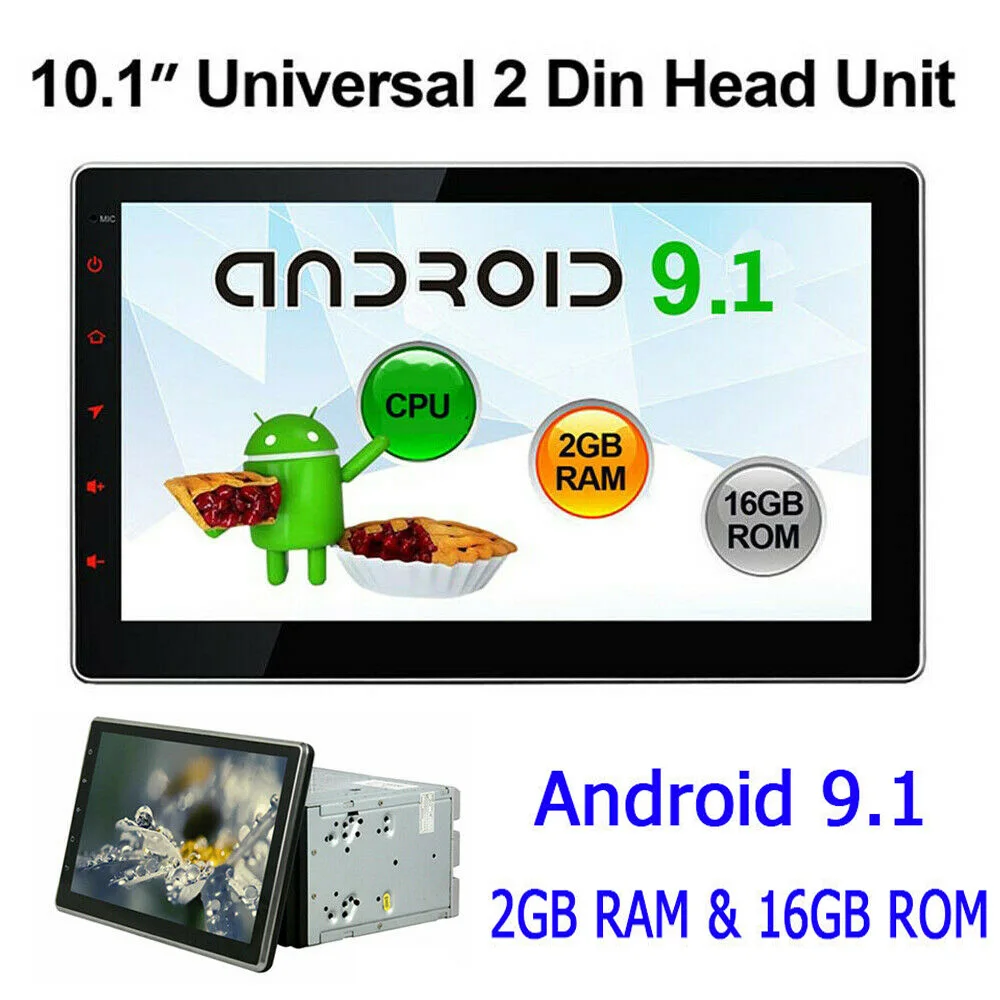 

Universal Android 9.1 2Din Car Multimedia Stereo Video Player Adjustable 10.1 inch Screen GPS WIFI BT 4G FM Autoradio 2+16GB