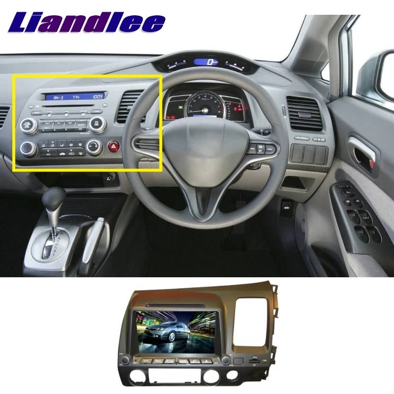 Для Honda Civic правый руль 2006 ~ 2011 LiisLee Автомобильный мультимедийный телевизор DVD gps