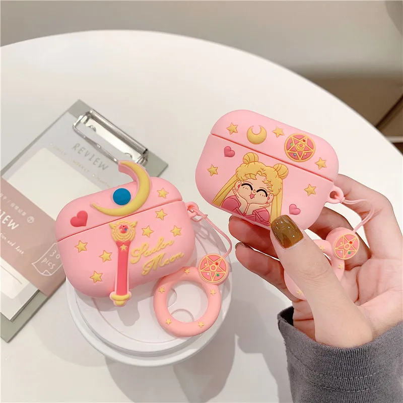 Сейлор Мун силиконовый чехол для Apple Airpods Pro Чехол милый Bluetooth защитный чехол для наушников для Air pods Pro 2 Чехол Funda сумка