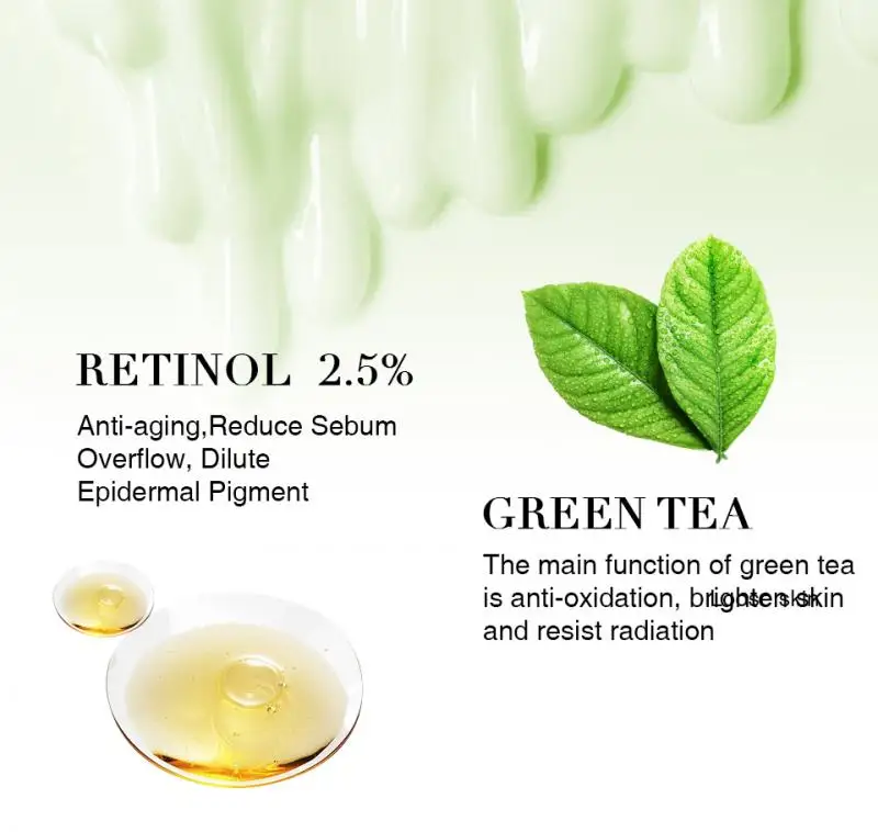 Retinol увлажняющий крем гладкий подтягивающий кожу повышающий эластичность лица