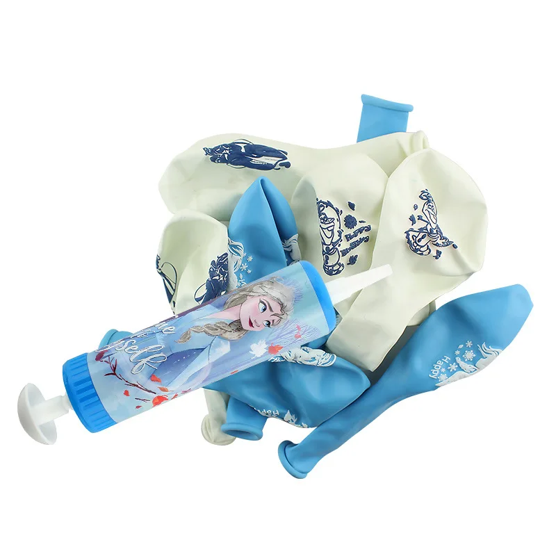 

Origianl Disney Frozen Elsa Anna Olaf 2 Balloons Set with Pump Children's Birthday Party Decorations Genuine Top Brand Girl Toy