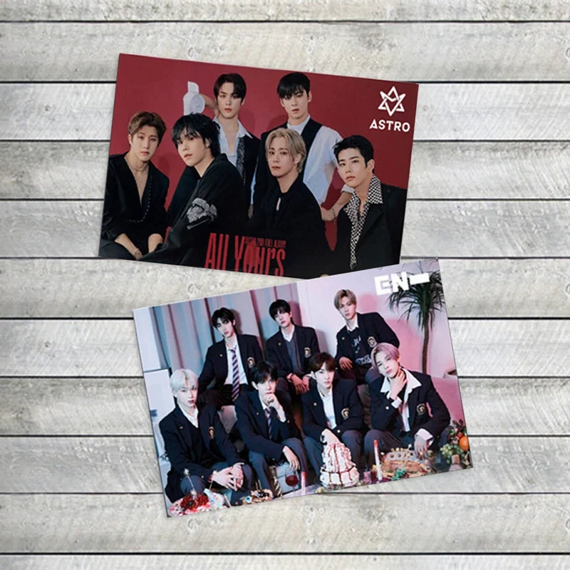 

30Pcs/Set Kpop ASTRO LOONA ENHYPEN HD Photocards Mini Album Self Made Paper Lomo Card Postcard Photo Card For Fans Collection
