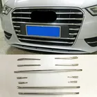 Решетка для переднего бампера из нержавеющей стали, решетка для вентиляции, декоративная крышка, отделочные полосы для Audi A3 8V Hatchback Sportback 2014-2016, Стайлинг автомобиля