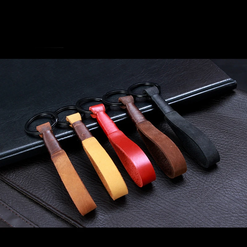 Кожаный Автомобильный Брелок модный держатель для ключей подвеска
