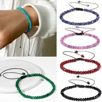 handmade womens beads bracelet 3x4mm natural stone quartz beaded charm bracelets men yoga energy jewelry female gift wholesale