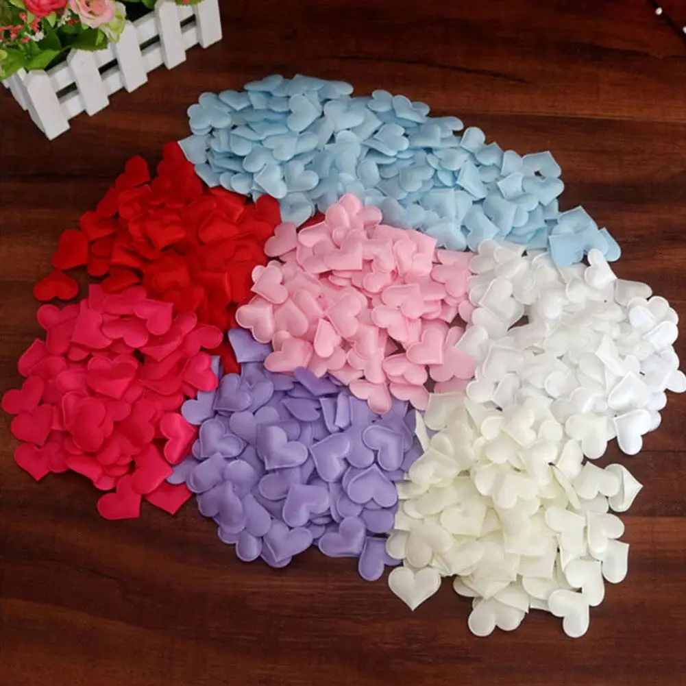 100 шт./лот губчатые лепестки в форме сердца для свадьбы декоративные ручной