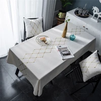 nordic cotton linen printed embroidered tablecloth hotel wedding evening party home decoration table cloth cover