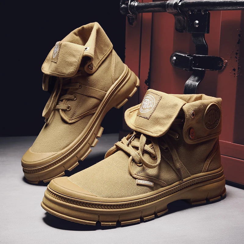 Модные высококачественные зимние мужские Ботинки Martin ботинки-дезерты с высоким