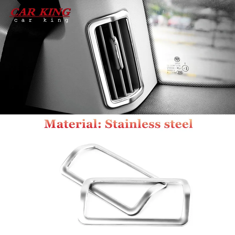 

For Volkswagen VW Atlas Teramont 2017-2019 Air Condition Vent Cover Trim AC Outlet Car Sticker Interior Stainless Accessories