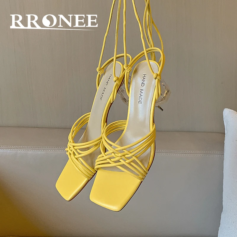 

Sandal fairy style fashion holiday casual shoes, crystal heel Bohemian strap shoes, high heel Roman beach shoes