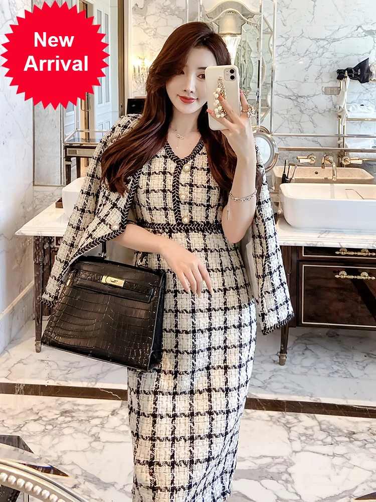 

Твидовый костюм ранней осени 2020 Новинка женский модный темпераментный костюм для молодых социалитов из двух частей с юбкой