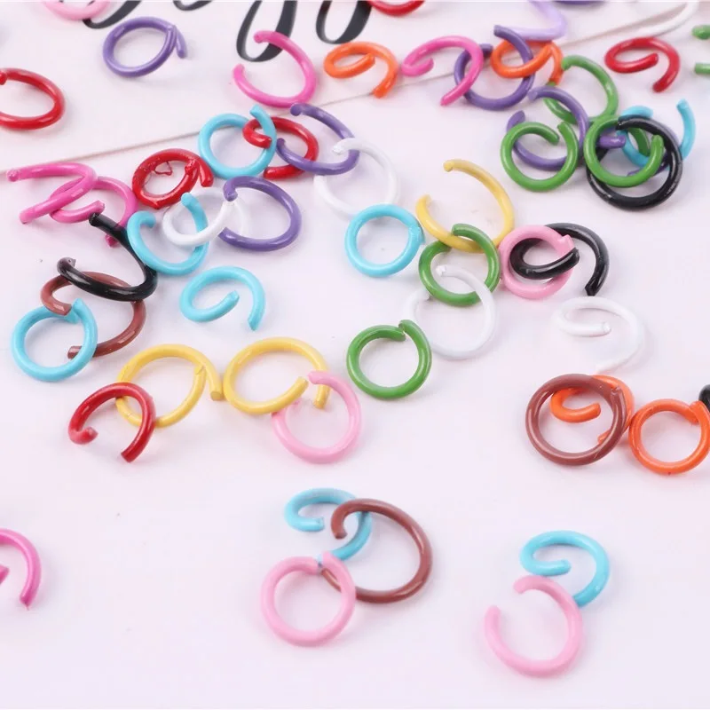 

100 шт./лот 11 цветов 0,9x6 мм Металлические Ювелирные изделия открытые одиночные петли соединительные кольца для омаров для изготовления ювели...