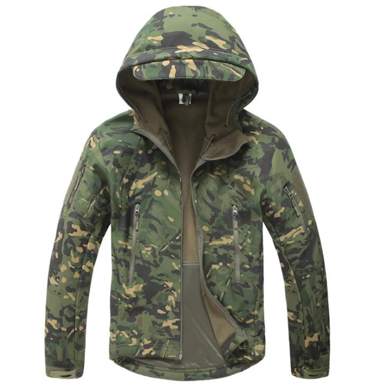 TAD V4.0 скрытень Акула кожа мягкая оболочка Военная OutdoorTactical куртка водонепроницаемая ветровка камуфляж армия OutHunting одежда - Цвет: CP green jacket