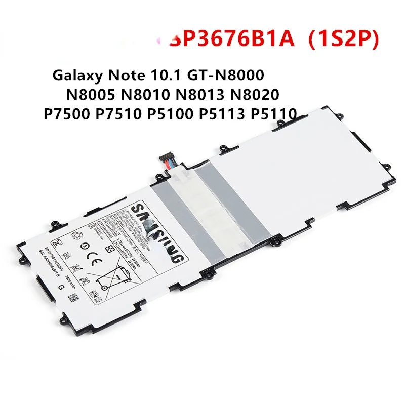 

Аккумулятор SP3676B1A 7000 мАч для Samsung Galaxy Note 10,1 GT-N8000 N8005 N8010 N8013 N8020 P7500 P7510 P5100 P5113 P5110