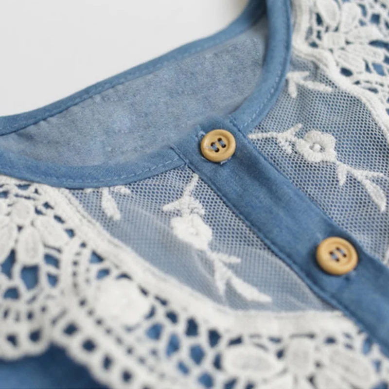 Детское платье джинсовое платье-пачка принцессы для девочек Ковбойское