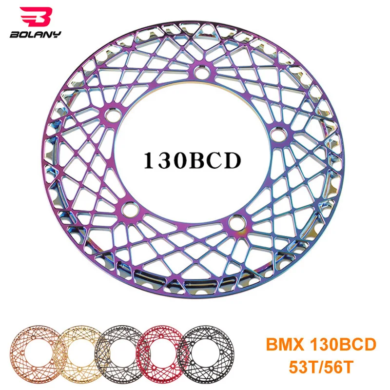 Складная велосипедная цепь BOLANY 130 BCD BMX сверхлегкая цепная с полым дизайном CNC AL