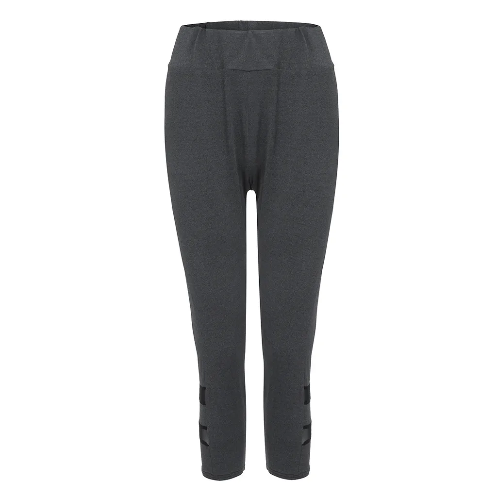 

Casual fashion Women Spring and summer Polyester Tight Stretch Exercise Bottoming Pants Pure Color Bar Bottoming sport Pants h4