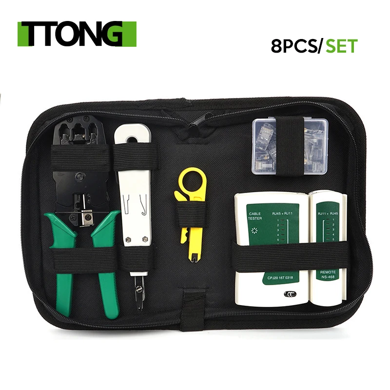 Lan тестер RJ45 8 шт./компл. обжимные клещи переносной набор инструментов для ремонта