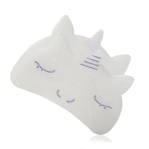 Заколки-крабы для волос в виде единорога для женщин и девочек, милые блестящие плоскогубцы, держатель, вилки, заколки, резинки для волос, аксессуары для волос