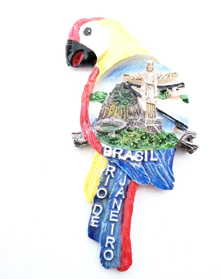 Магнит на холодильник сувенир Бразилия Сантьяго Чили Барселона творческая