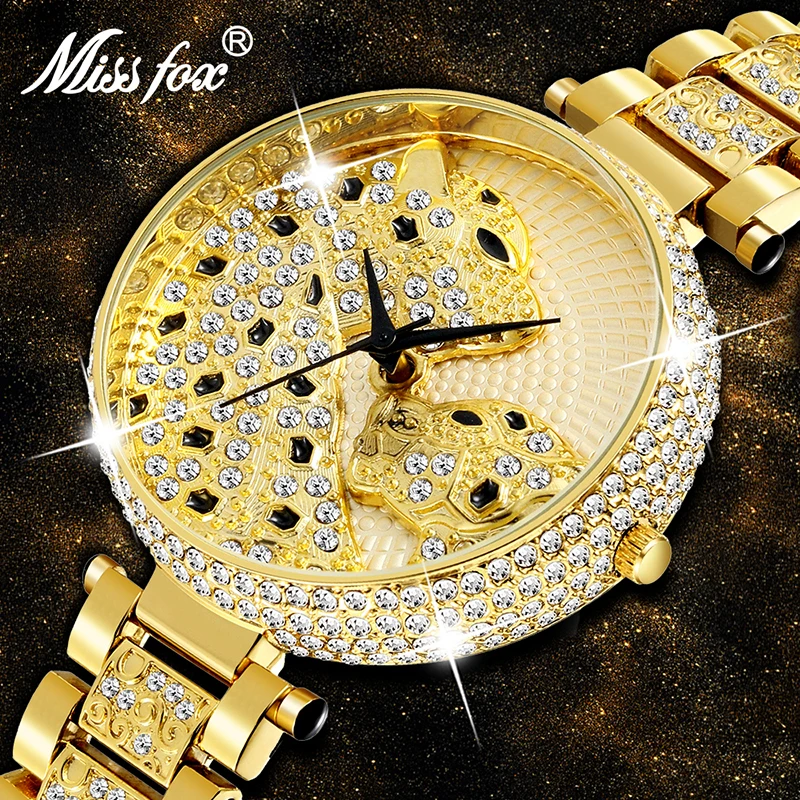 Часы MISSFOX женские кварцевые с леопардовым принтом свободные водонепроницаемые