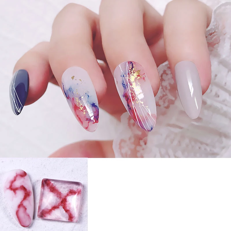 15ml Watercolor Ink Nail Polish Blooming Gel Quick-Drying Smoke Effect Marble Magic Smudge Bubble Diy Varnish Manicure Tool | Красота и